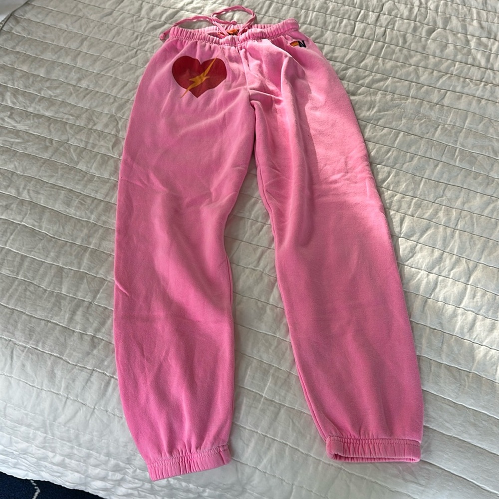 Aviator Nation BOLT HEART SWEATPANTS